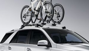 Put your bike on the rack and head into the mountains with your Mercedes-Benz SUV.