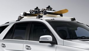 Mercedes-Benz luxury vehicles snow and snowboard rack ski lifts
