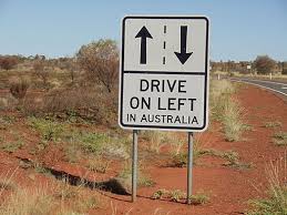 australia driving on the left side of the road from https://slowenglish.info/?p=2265
