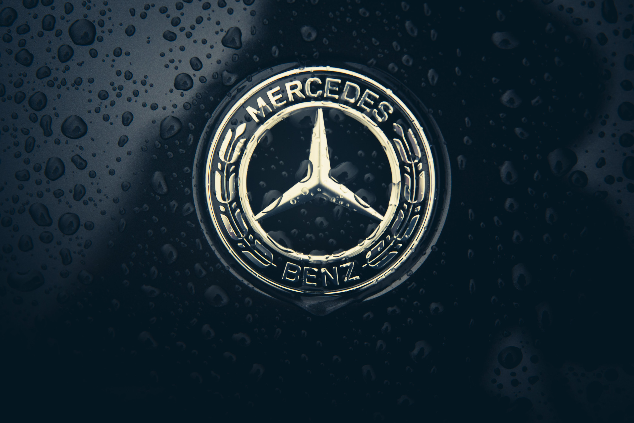 logo in the rain - Mercedes-Benz of Littleton Blog