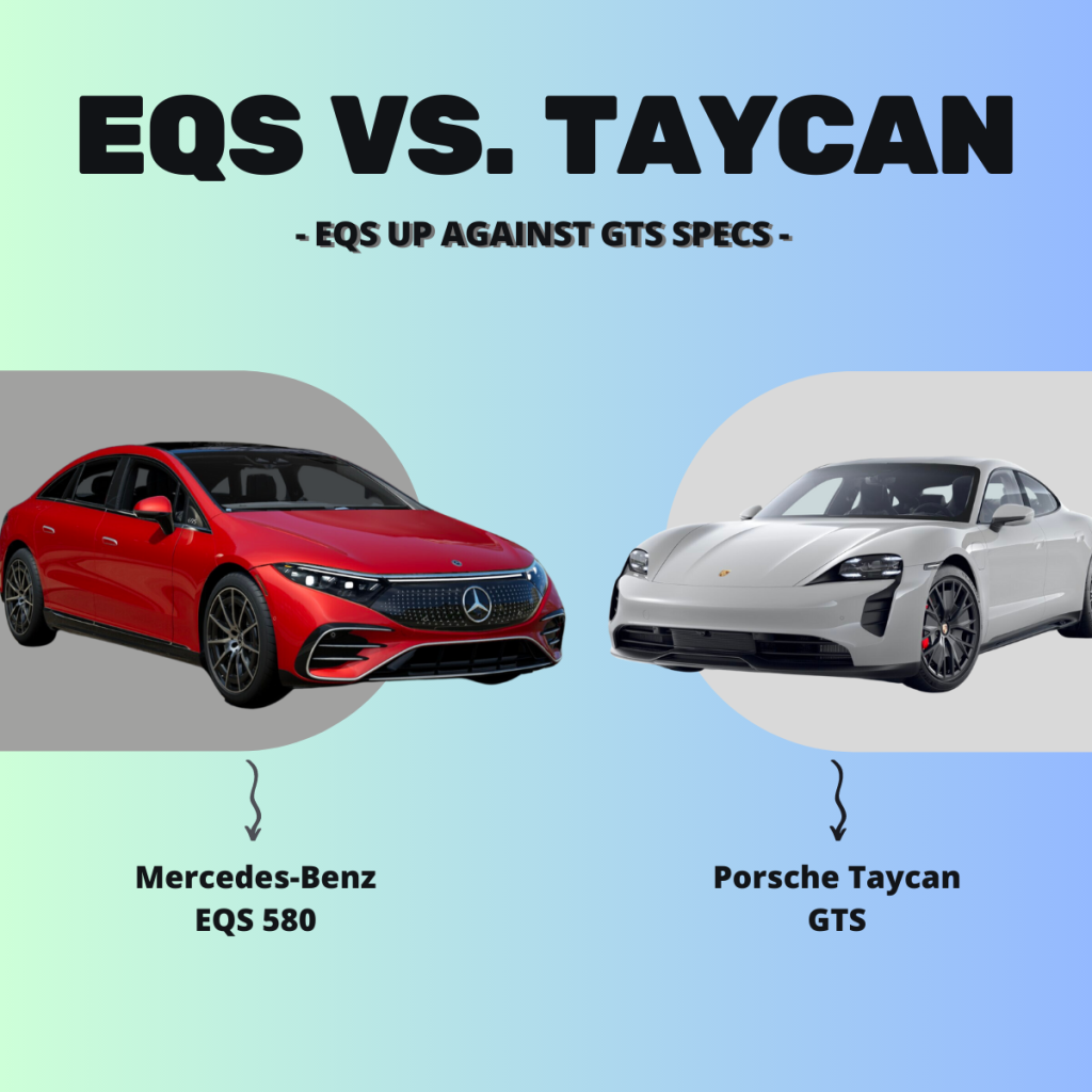 Breaking down the differences and similarities between the Mercedes-Benz EQS 580 and the Porsche Taycan GTS.