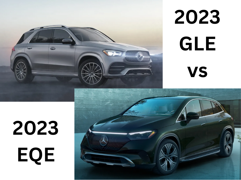 an image comparing the 2023 GLE vs EQE